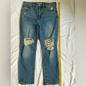 Madewell Distressed Blue Jeans, The Perfect Vintage Jean, 27P